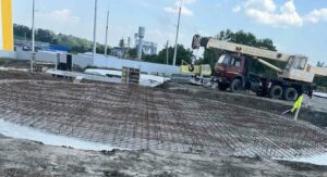 Готова конструкція фундаменту для залиття бетоном
